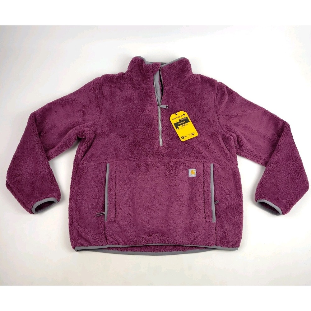 Carhartt Loose Fit Fleece Pullover Womrns 0J6470-W Huckleberry (Pink)‎ Size S